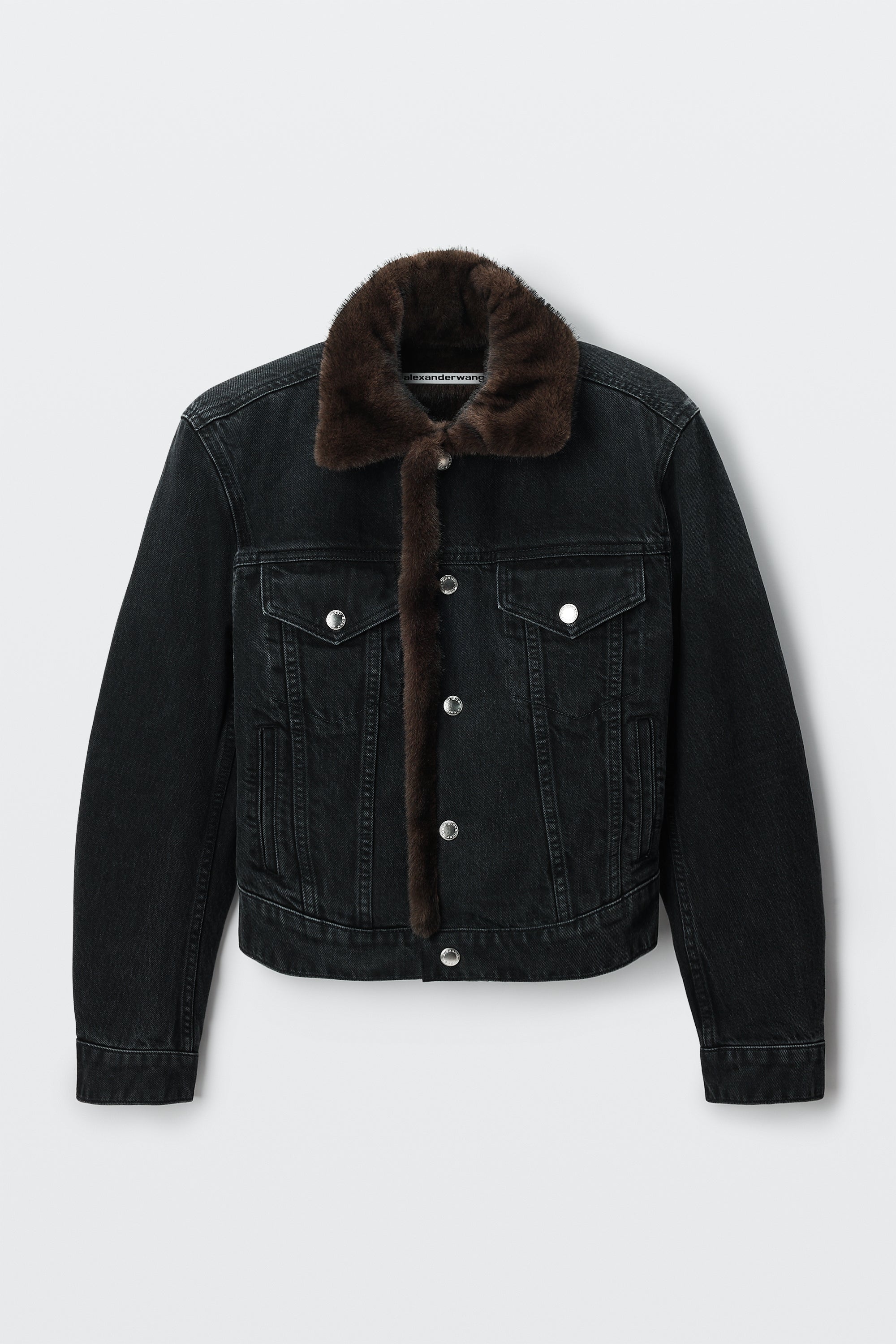 black leather and shearling alexander wang backpack DENIM JACKET W/ FAUX FUR LINING Buy american tourister 3 Rigid vintage cow leather Part:Backpack Stove Titanium childsku