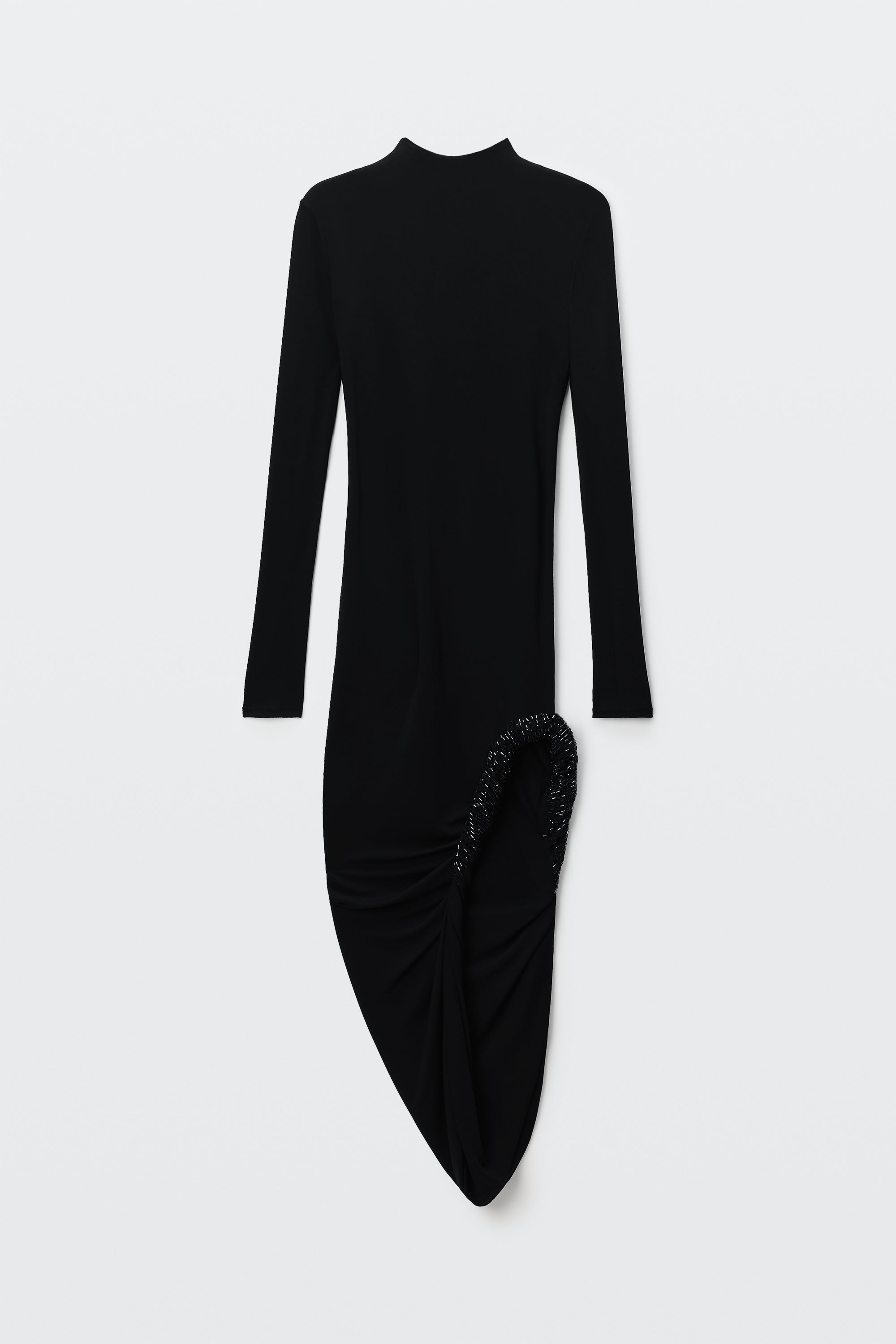 twisted drape hem dress