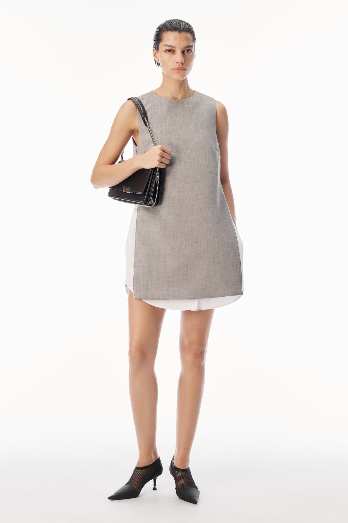 LIGHT HEATHER GREY/WHITE