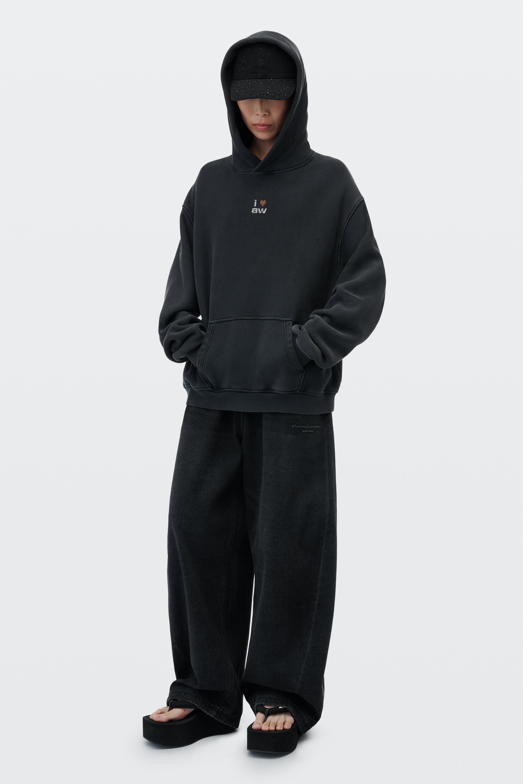 CRYSTAL HOTFIX I HEART AW HOODIE