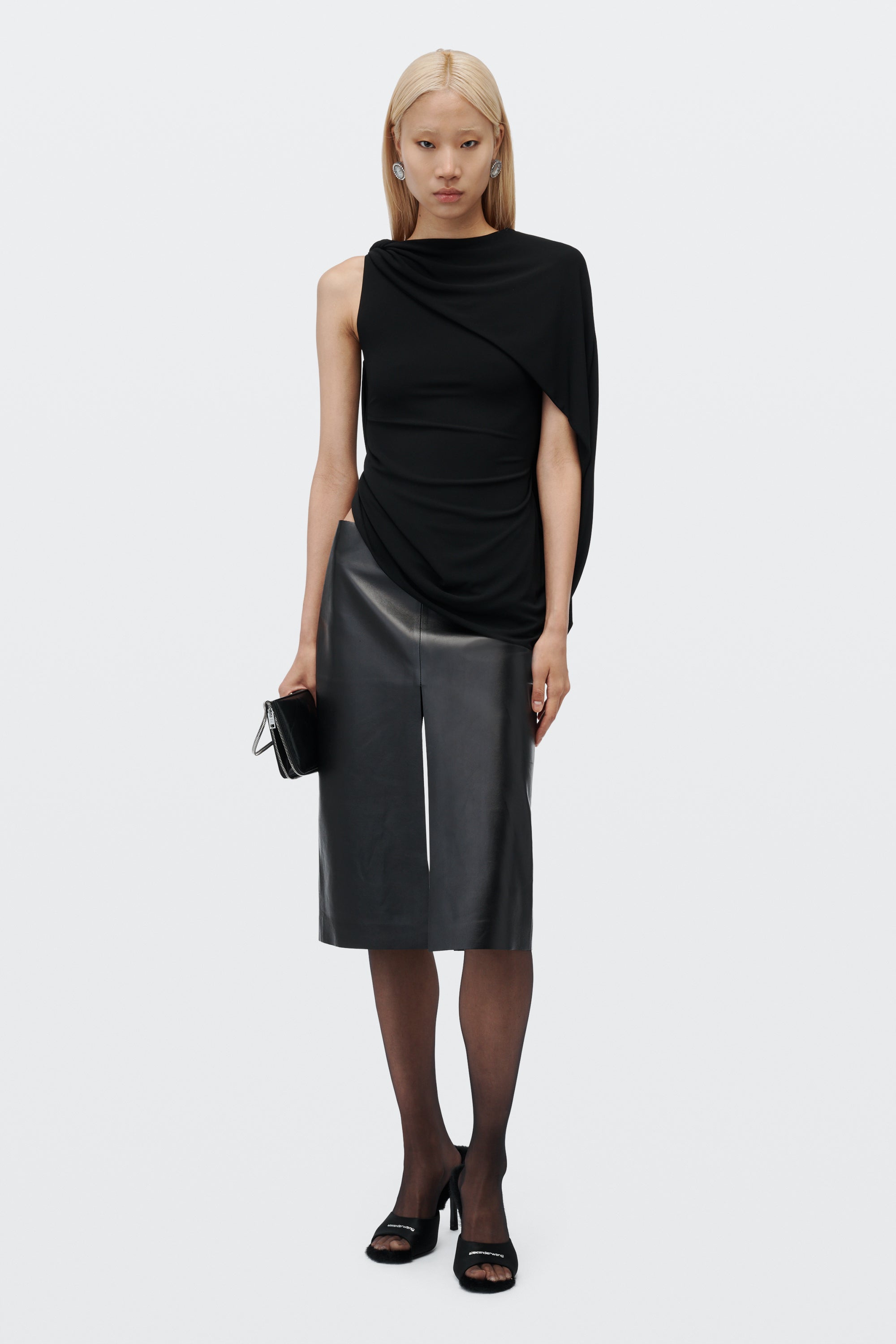 asymmetric drape twisted top