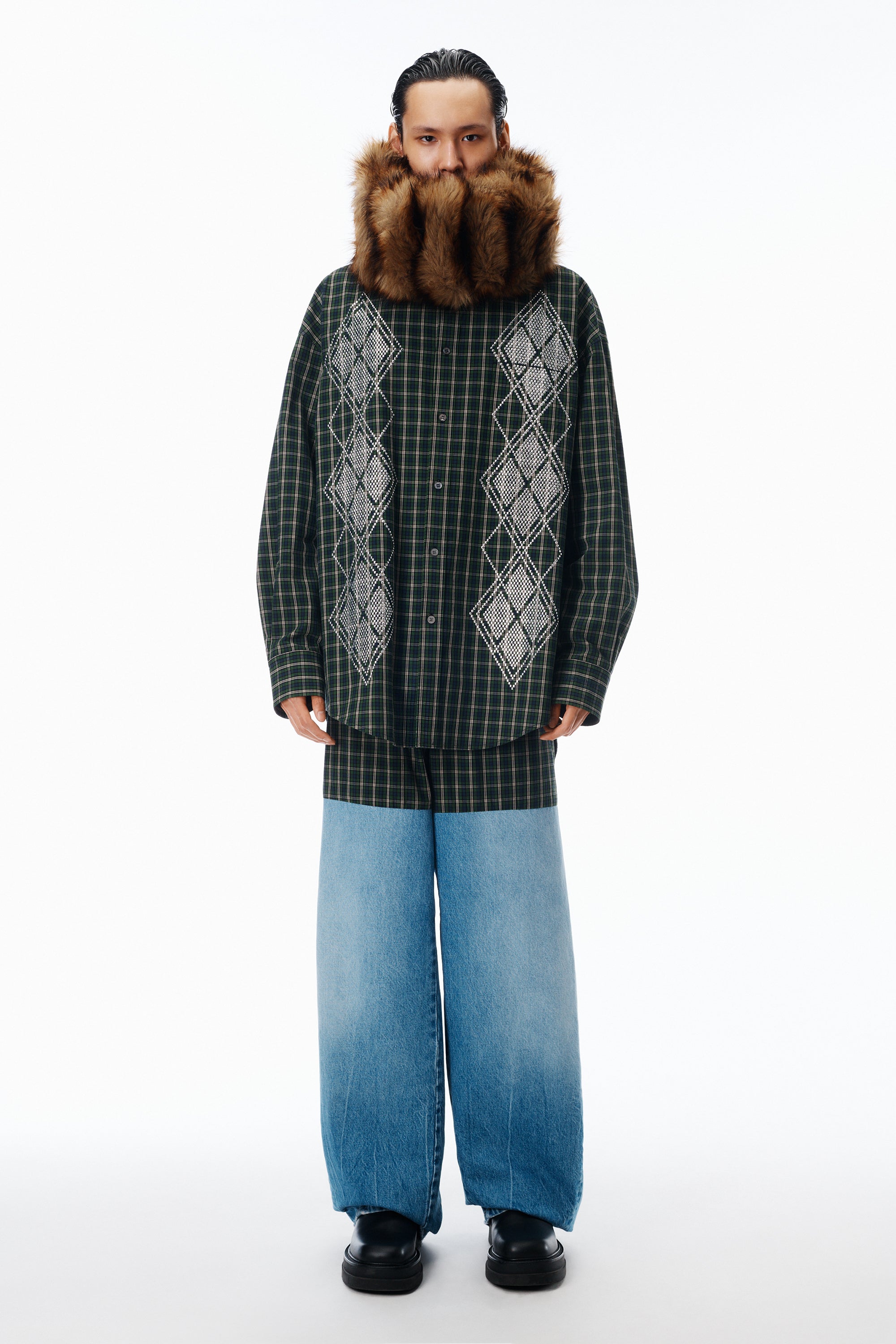 Argyle Hotfix Shirt Oversized