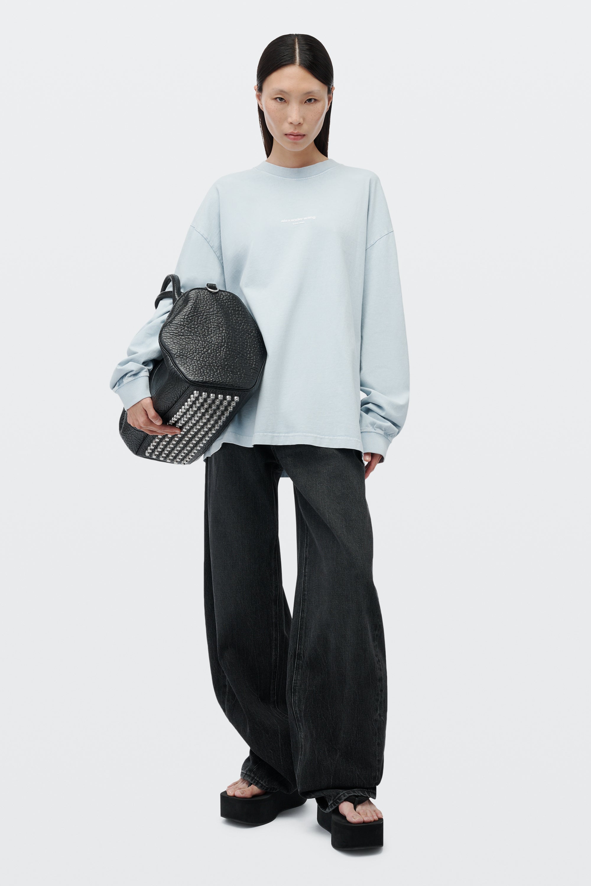 o*t様 alexanderwang ロンT Tシャツ 長袖 ロゴ　アレキサンダ logo print tee