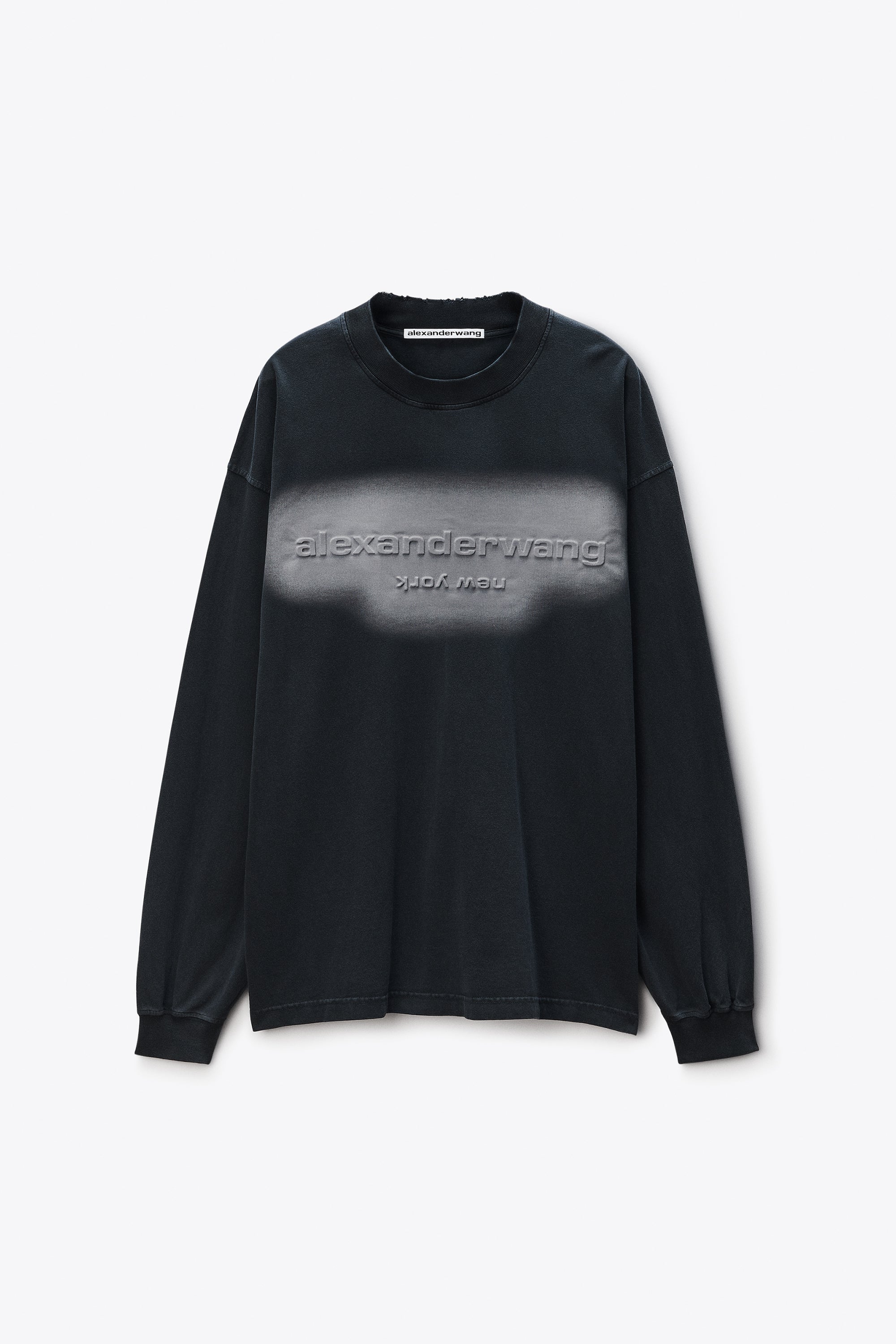 Unisex Long Sleeve Logo Tee in Jersey Oversized
