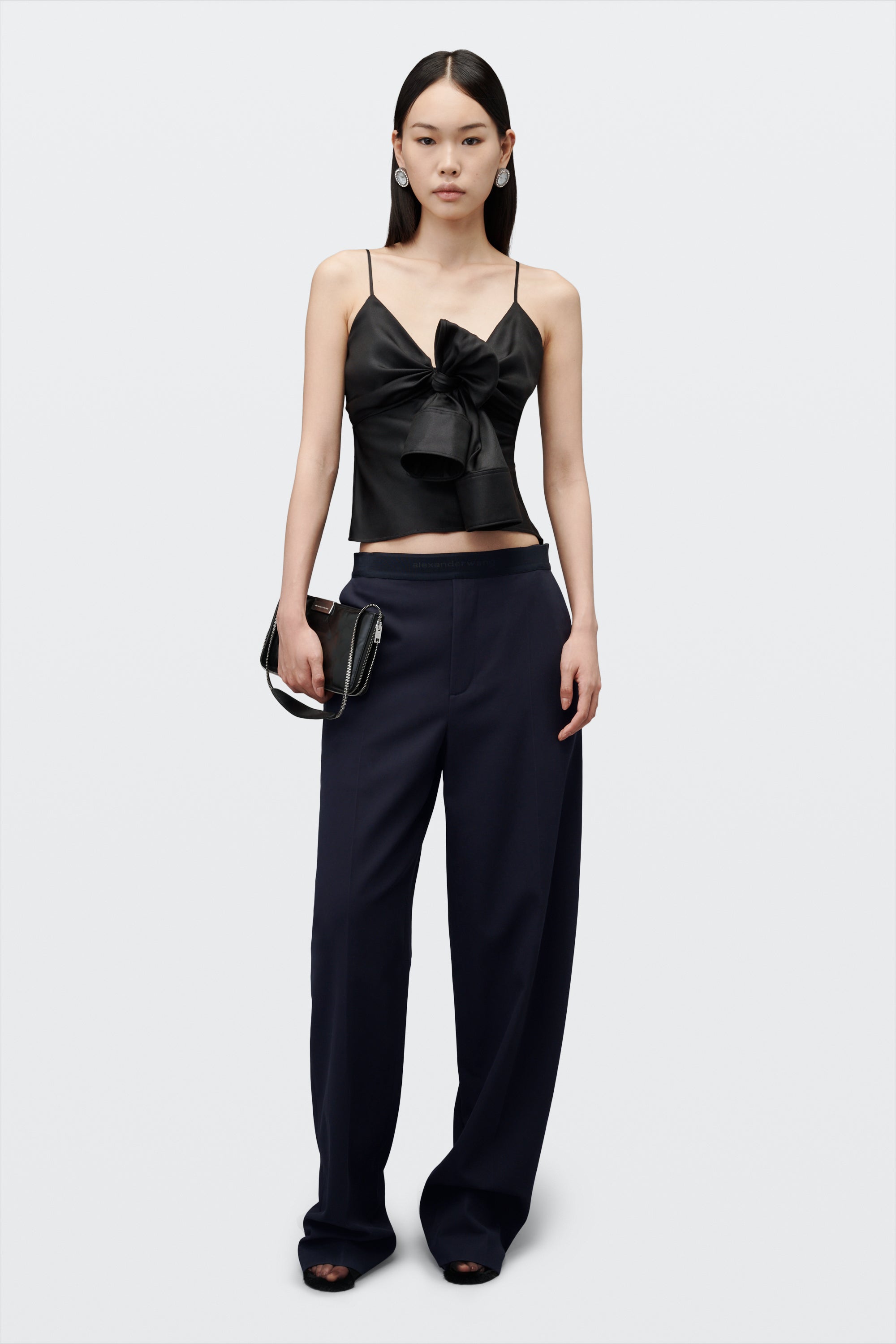 LOGO ELASTIC MID-RISE ARTICULATED PANT