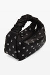 alexander wang hotfix scrunchie mini bag in satin black
