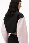 alexander wang 泰迪摇粒绒短款拉链夹克 light pink