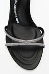 alexander wang dahlia 50 sandal in crystal black/clear