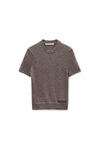 Alexander Wang brown t-shirt aus wolle mit kurzen ärmeln