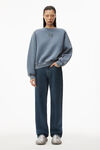 alexander wang 发泡徽标装饰硬挺毛圈布运动衫 motor grey