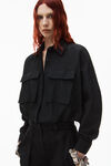 alexander wang button up cargo jumpsuit black