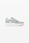 Alexander Wang white/grey puff pebble sneaker in leather
