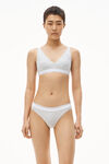 Alexander Wang heather grey v-neck bralette in ribbed jersey