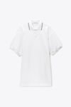 Alexander Wang white relaxed polo cotton minidress