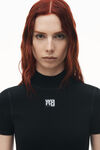 alexander wang 紧身针织半高领 t 恤连衣裙 black