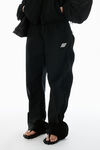 Alexander Wang black black logo drawcord track pants
