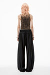 Alexander Wang black logo track pant with piping