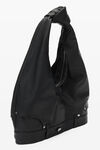 alexander wang small hobo bag in moto leather black