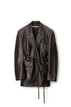 alexander wang robe blazer portefeuille en cuir gras black