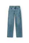 Alexander Wang vintage light indigo ez mittelhohe jeans mit geprägtem logo