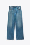 Alexander Wang vintage marbled blue surge wide leg jean