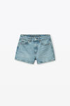 Alexander Wang vintage faded indigo shorty high-rise short in denim