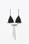 alexander wang hotfix string bikini top in contour swim black
