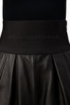 Alexander Wang black safari short in plonge leather