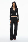 Alexander Wang black kurzes hemd mit logo-namensschild