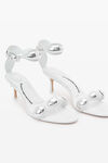 alexander wang dome 65 mid heel goatskin sandal optic white