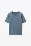 alexander wang 发泡徽标装饰棉质平纹针织 t 恤 motor grey