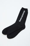 Alexander Wang black logo sock in cotton terry