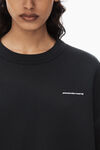 alexander wang 密绒圆领套头衫 black