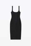 alexander wang cami dress in textured jacquard jersey black