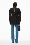 alexander wang ez mid-rise straight-leg jean in denim vintage medium indigo