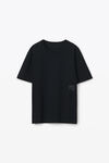 alexander wang 发泡徽标装饰棉质平纹针织 t 恤  black
