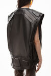 alexander wang 软皮革超大版型机车背心 black