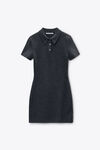 Alexander Wang charcoal charcoal wool-blend short sleeve polo dress