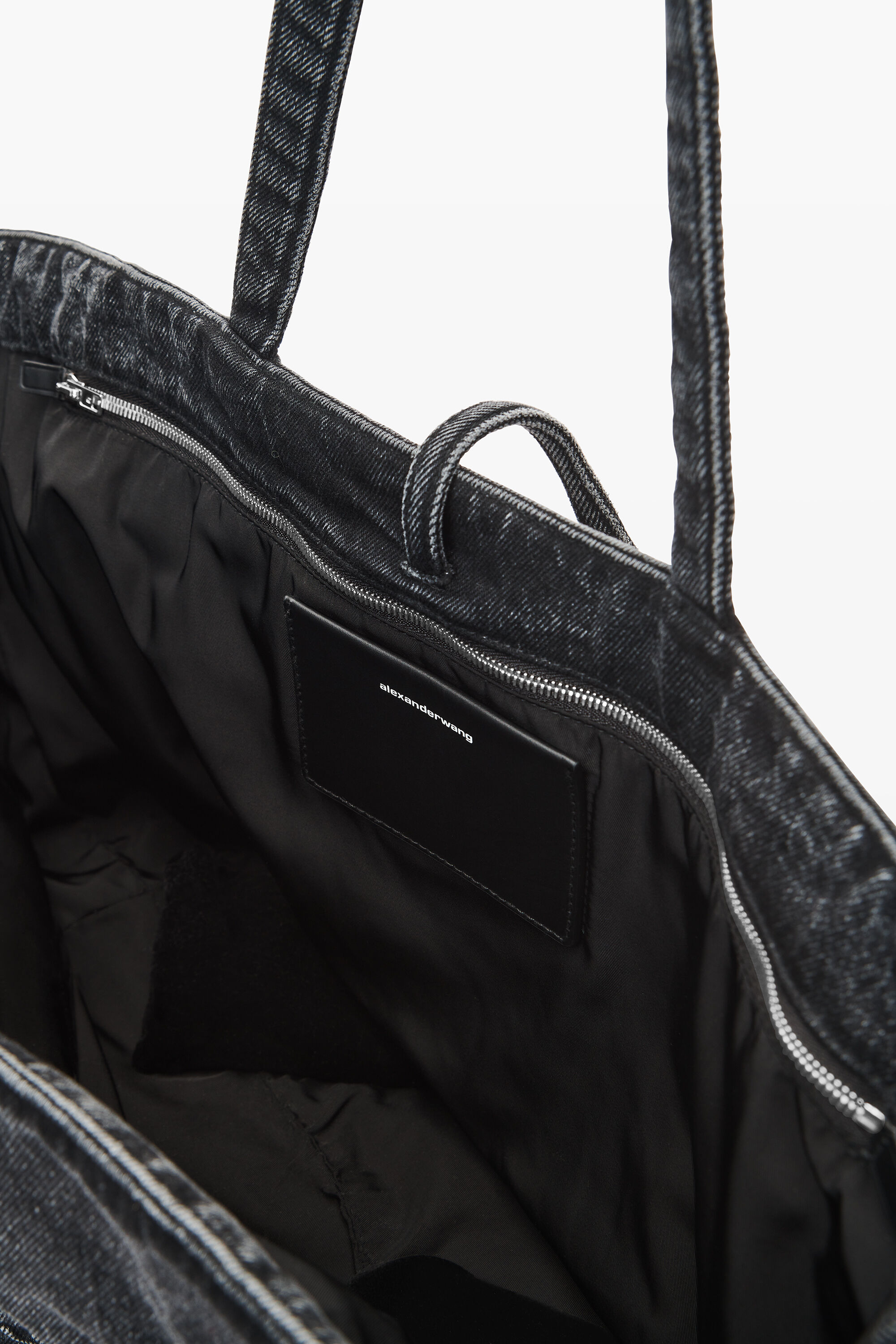 トートバッグ ALEXANDER WANG Woman Tote bags Grey 20125T30T 015 Punch Tote Bag in Cotton Denim in GREY AGED | alexanderwang®
