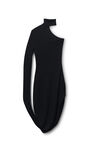 Alexander Wang black draped midi dress in crepe jersey