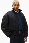 Alexander Wang black bomber jacket in sateen