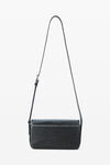 Alexander Wang distressed grey smoke punch flap crossbody leather small