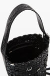 alexander wang lock medium crackle leather hobo black