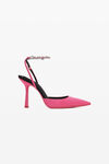 alexander wang delphine 105 logo strap pump in viscose pink