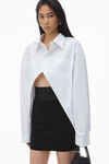 Alexander Wang black miniskirt with logo elastic