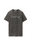 alexander wang chrome graphic tee in compact jersey acid black