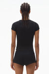 Alexander Wang black クリスタル ホットフィックス クルーネックtシャツ