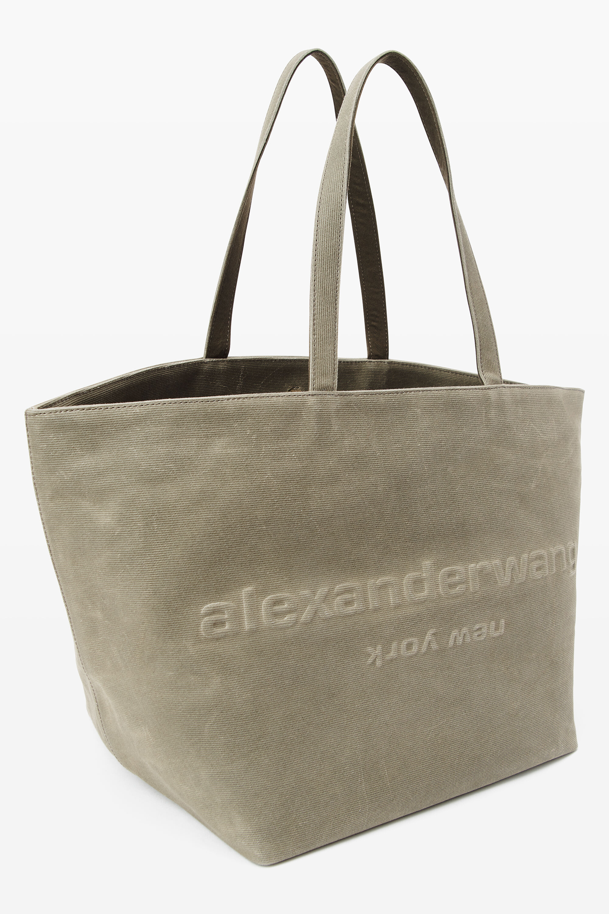 Punch Tote Bag in wax canvas in SURPLUS KHAKI | alexanderwang®