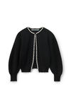 PEARL PLACKET CARDIGAN IN CASHMERE