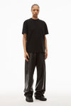 alexander wang pocket tee in high twist jersey black